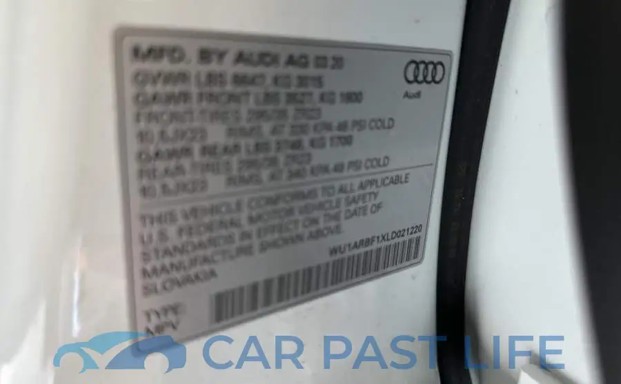 WU1ARBF1XLD021220# 10