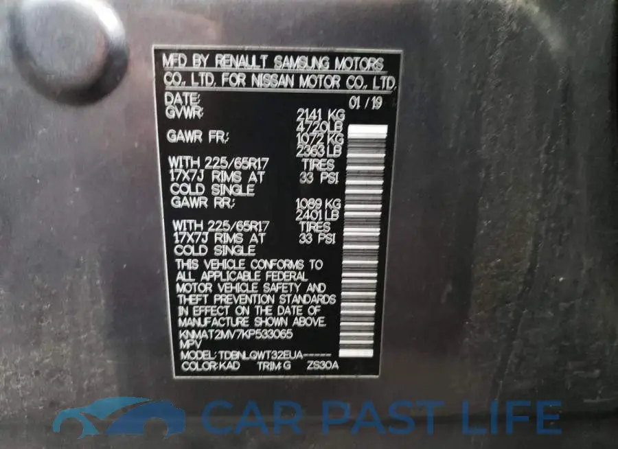 KNMAT2MV7KP533065# 13