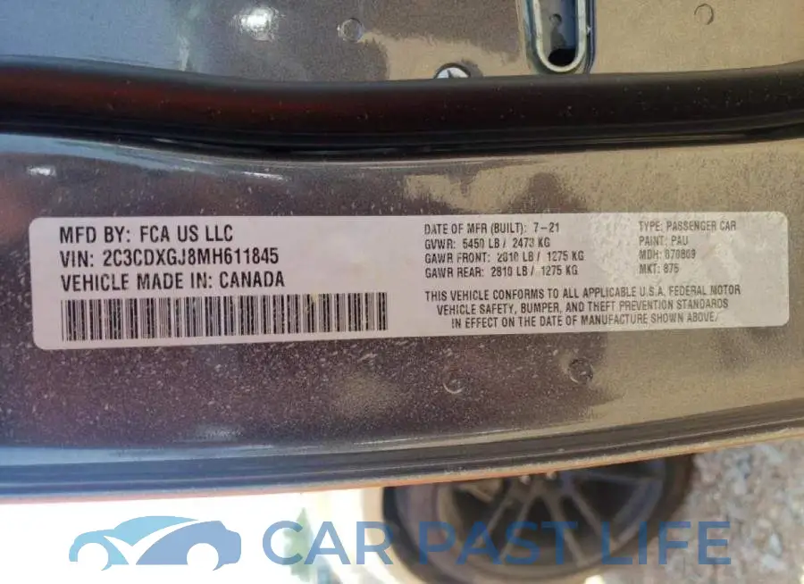 2C3CDXGJ8MH611845# 10