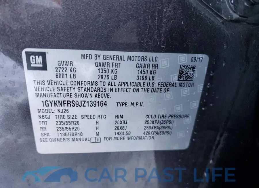 1GYKNFRS9JZ139164# 13
