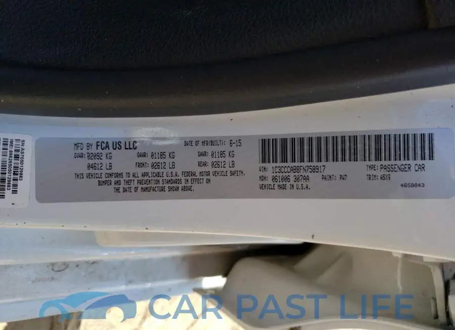 1C3CCCAB8FN758917# 10