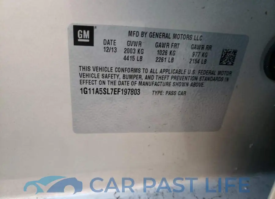 1G11A5SL7EF197803# 12