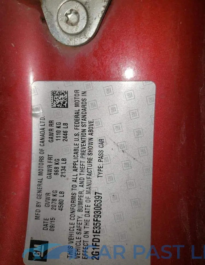 2G1FD1E35F9306397# 12