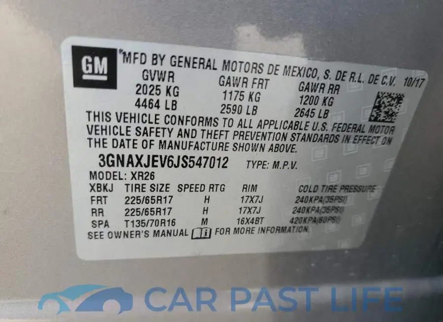 3GNAXJEV6JS547012# 14