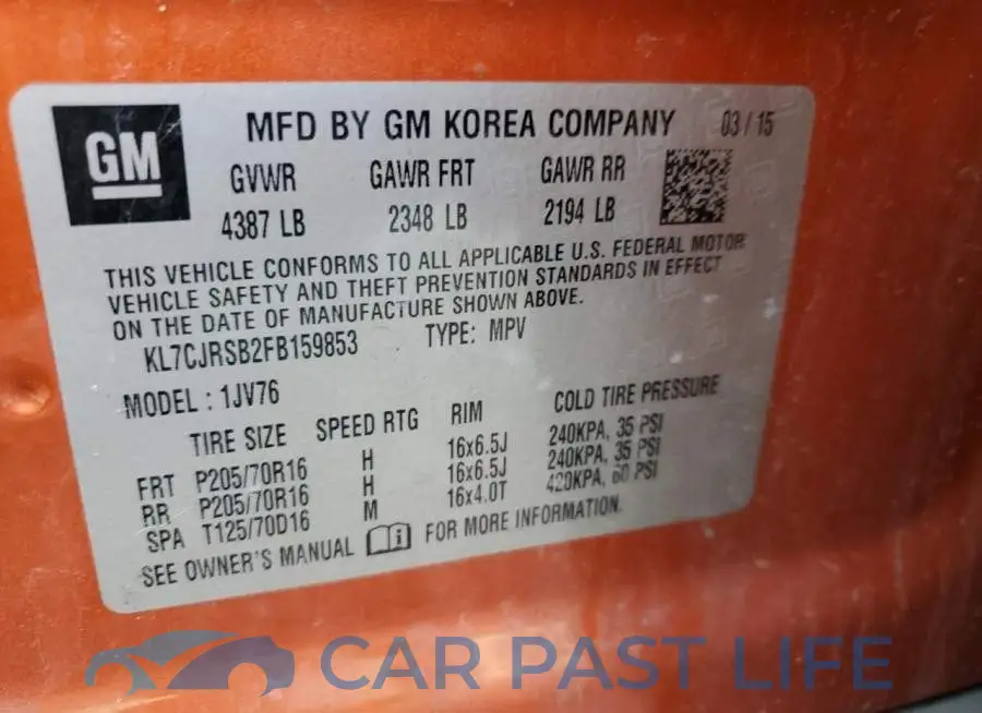 KL7CJRSB2FB159853# 13
