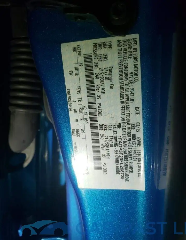 1FADP3F20FL268728# 12