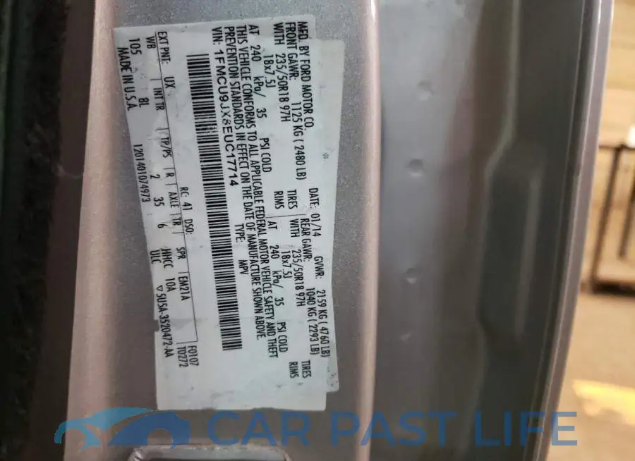 1FMCU9JX8EUC17714# 13