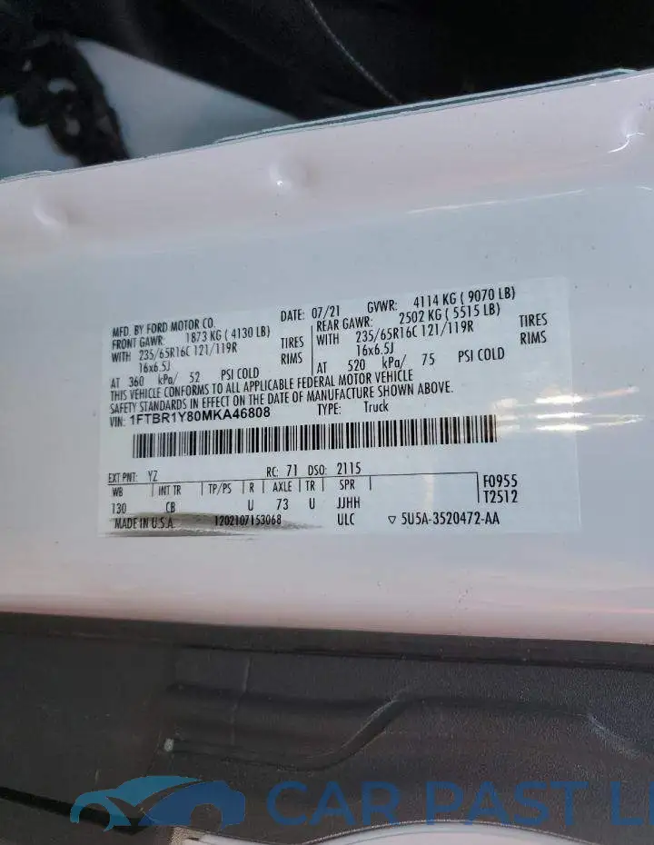 1FTBR1Y80MKA46808# 14