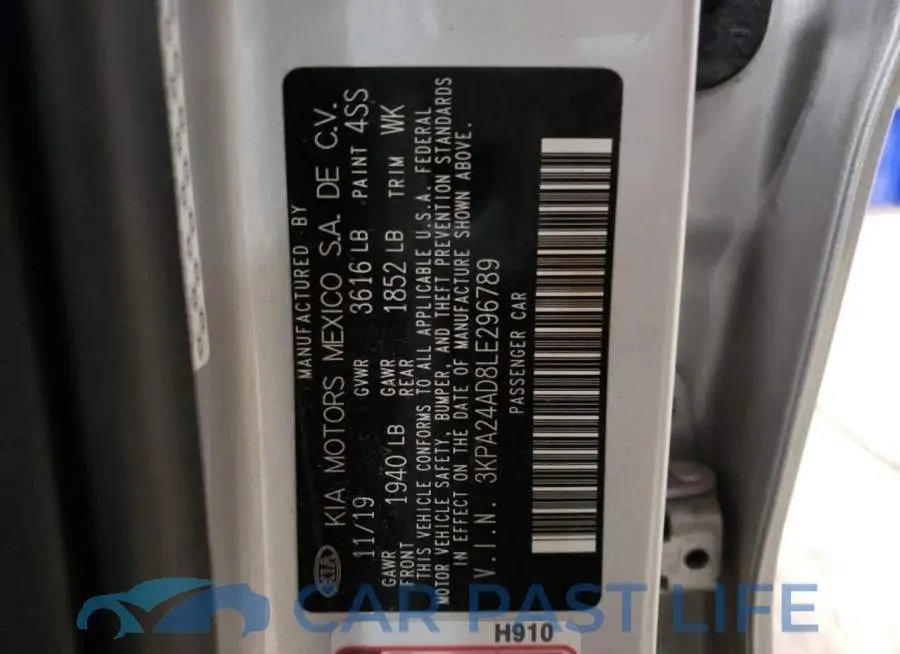 3KPA24AD8LE296789# 12
