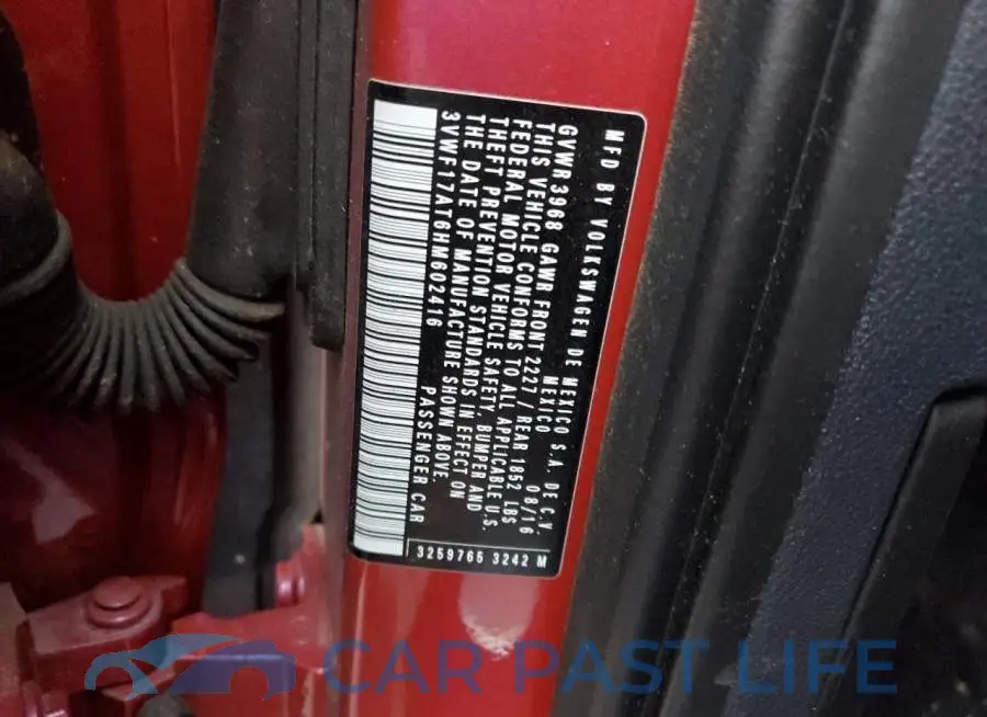 3VWF17AT6HM602416# 13