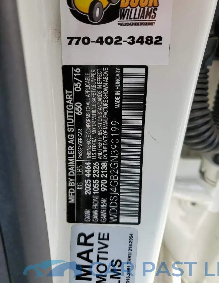 WDDSJ4GB2GN390199# 12