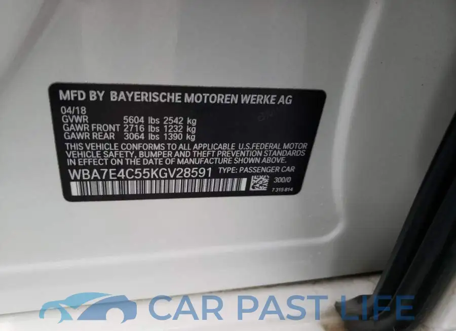 WBA7E4C55KGV28591# 12