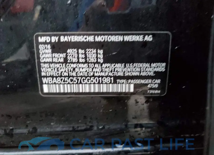 WBA8Z5C57GG501981# 12