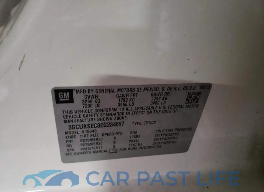 3GCUKSEC8EG234867# 12