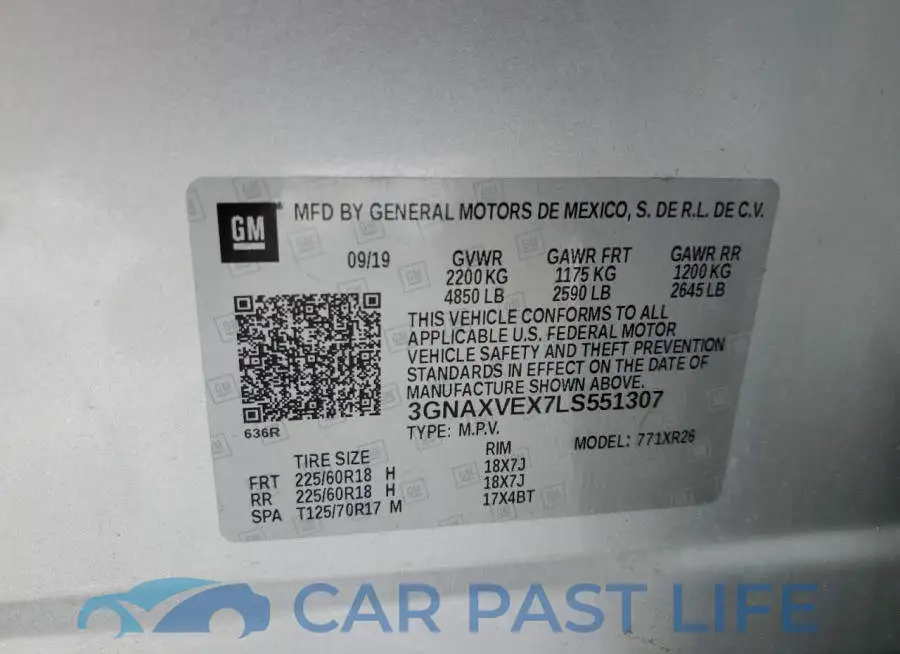 3GNAXVEX7LS551307# 12