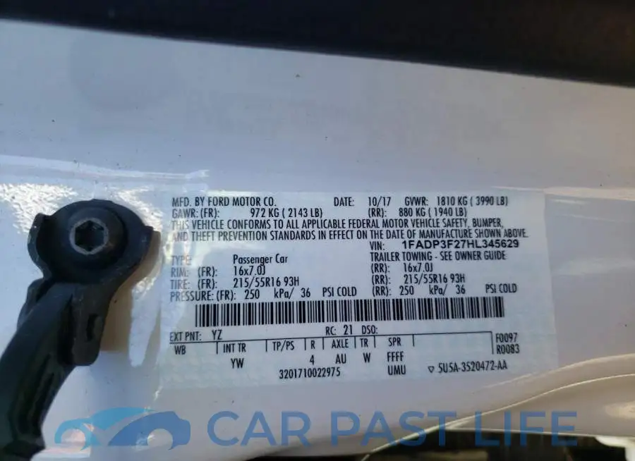 1FADP3F27HL345629# 10