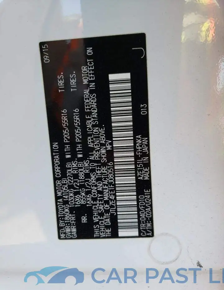 JTLZE4FE1FJ080516# 14
