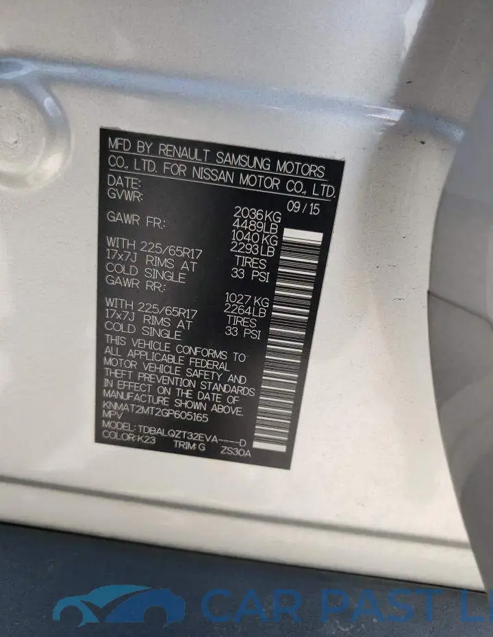 KNMAT2MT2GP605165# 10