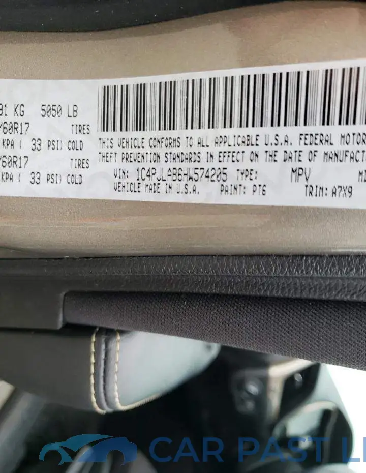 1C4PJLAB6HW574205# 10