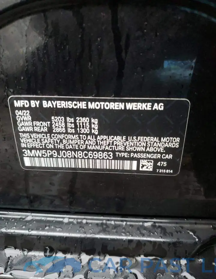 3MW5P9J08N8C69863# 12