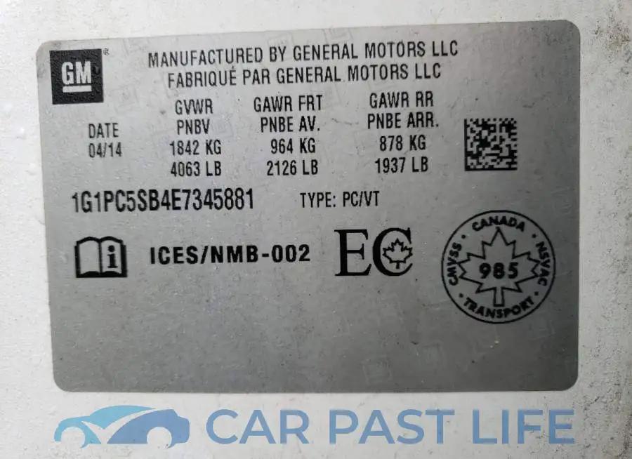 1G1PC5SB4E7345881# 13