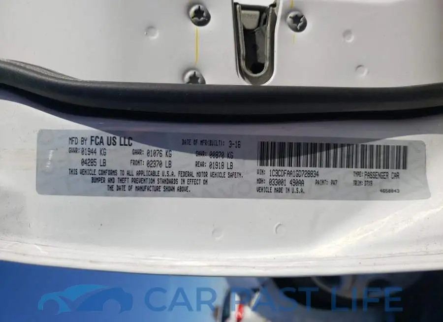 1C3CDFAA1GD728834# 12