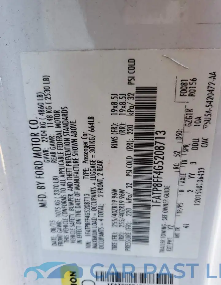 1FATP8FF4G5208713# 12
