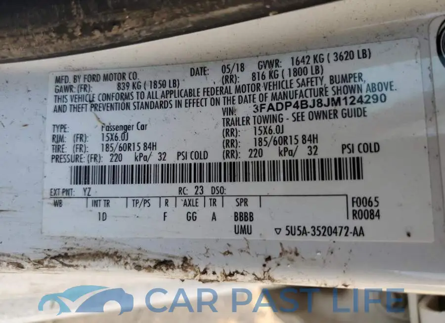 3FADP4BJ8JM124290# 13