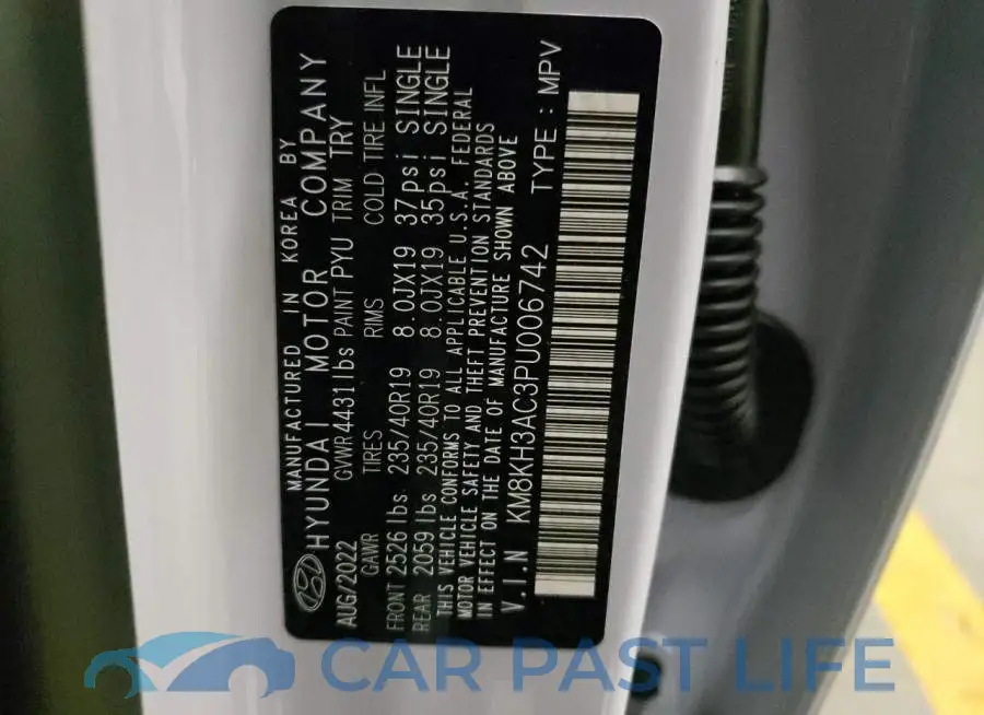 KM8KH3AC3PU006742# 12