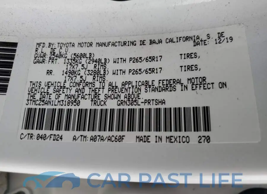 3TMCZ5AN1LM318950# 13