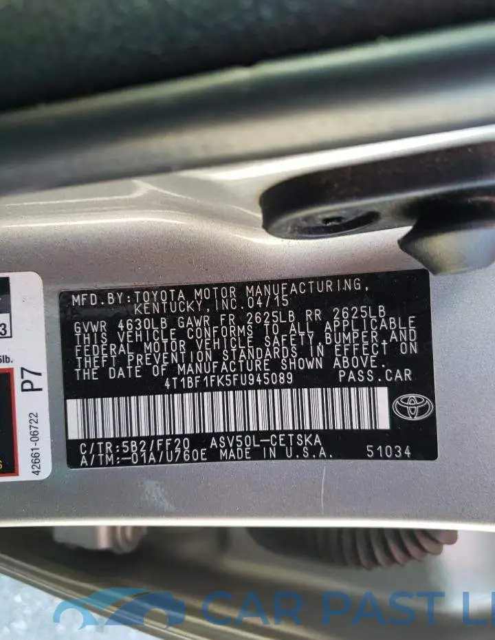 4T1BF1FK5FU945089# 10