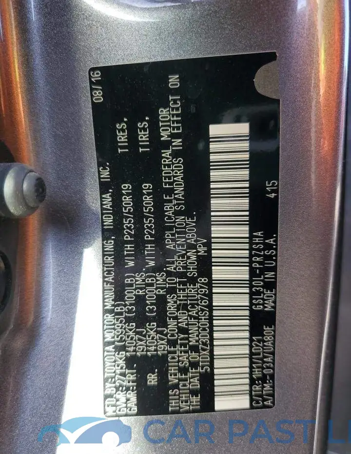 5TDXZ3DC0HS767978# 14