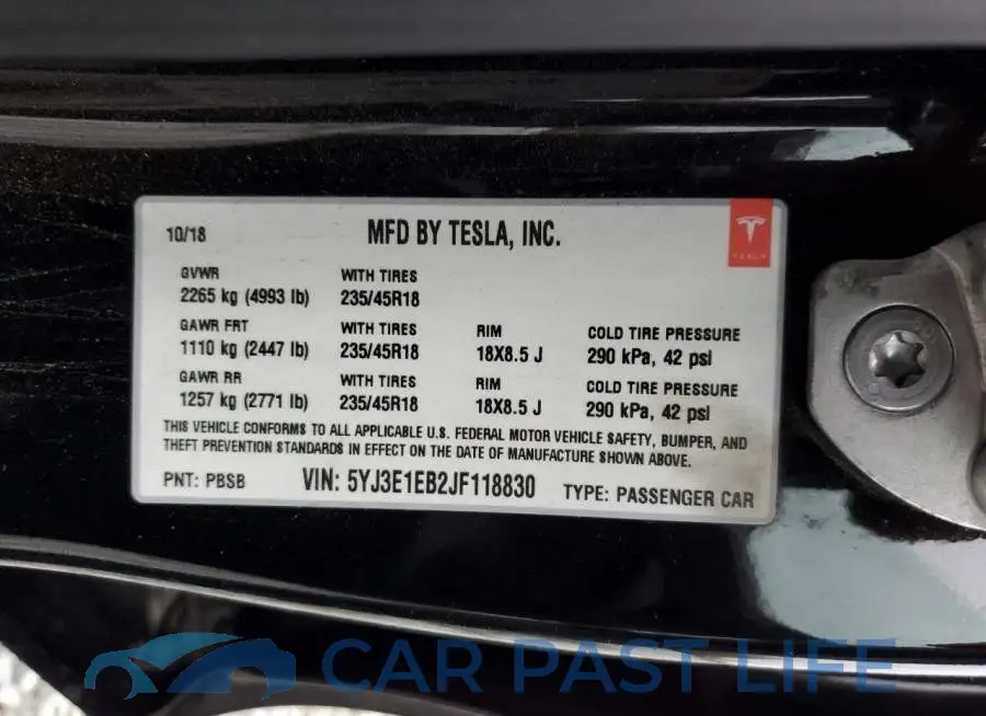 5YJ3E1EB2JF118830# 12