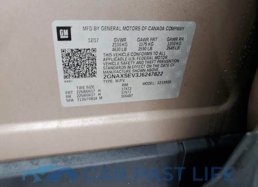 2GNAXSEV3J6247822# 13