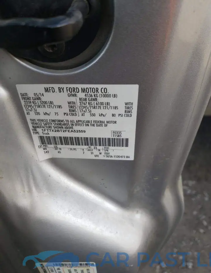 1FT7X2BT2FEA52559# 12
