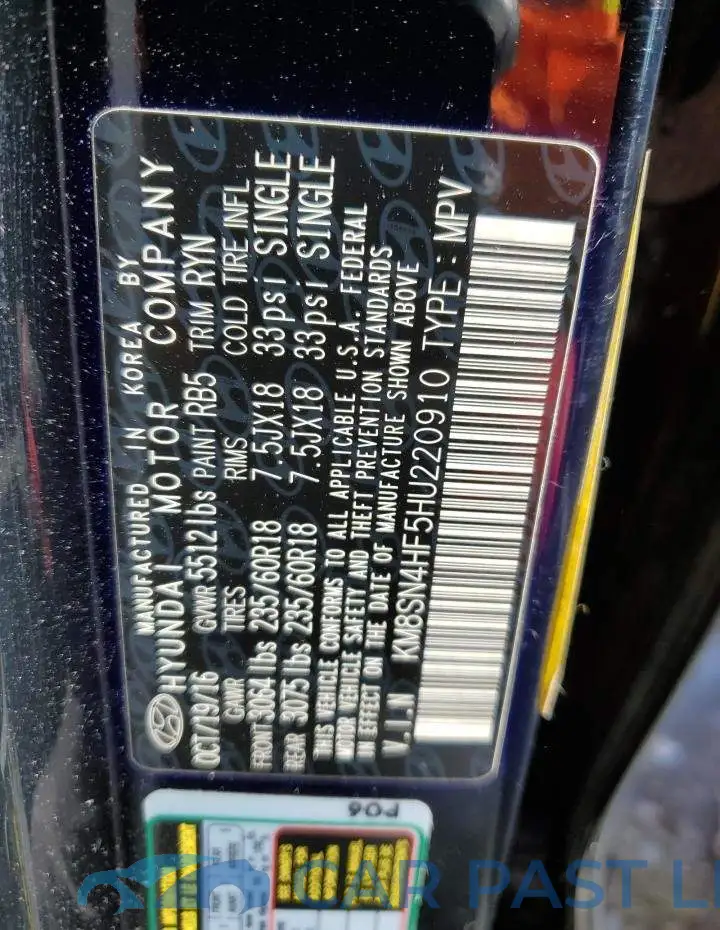 KM8SN4HF5HU220910# 14