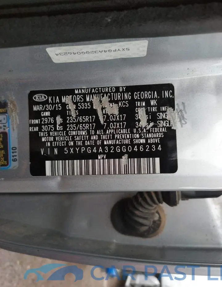 5XYPG4A32GG046234# 13