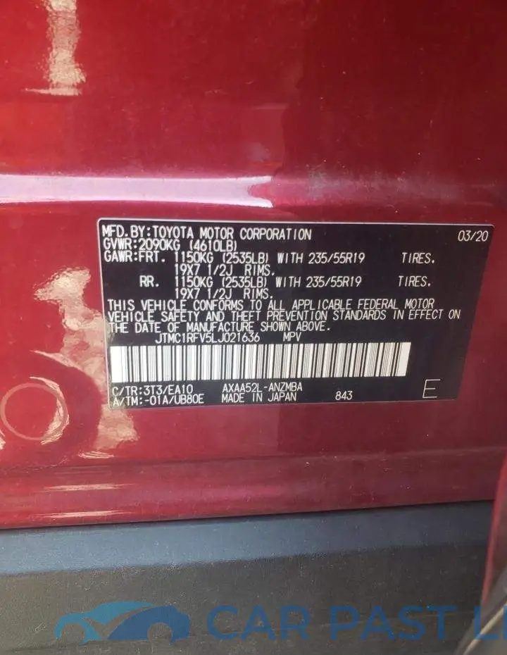 JTMC1RFV5LJ021636# 13