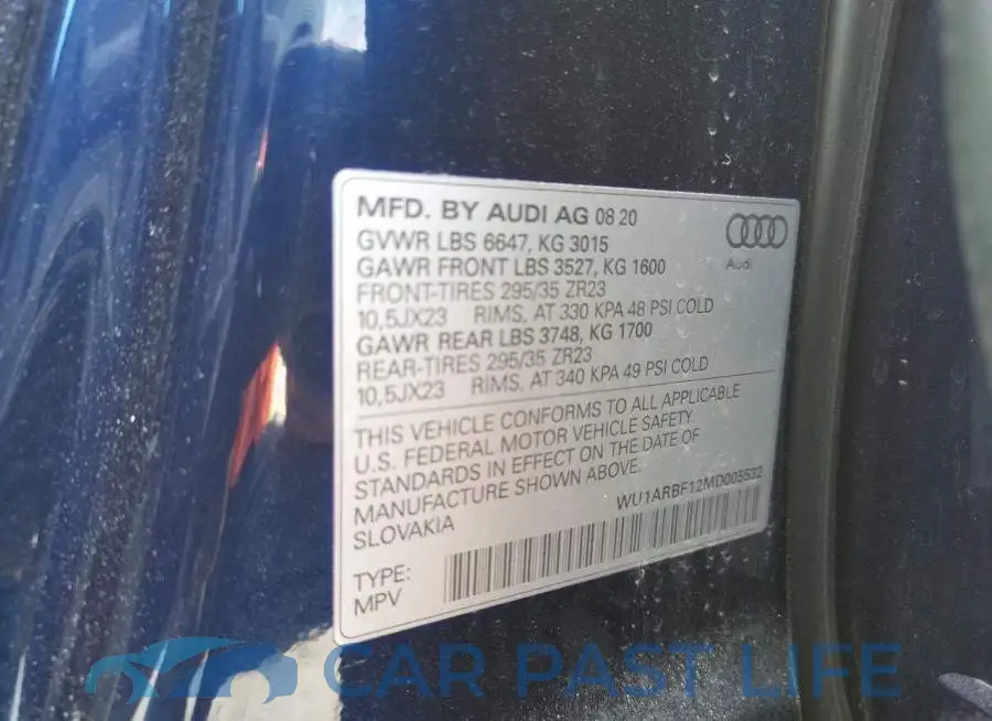 WU1ARBF12MD005532# 13