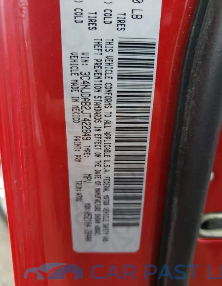 3C4NJDAB2JT422849# 12