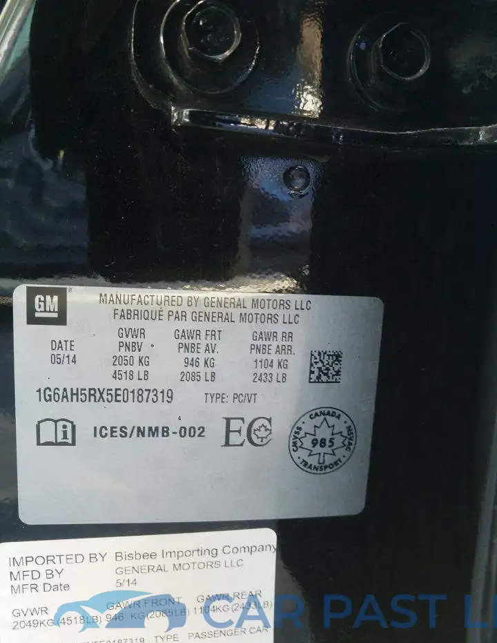 1G6AH5RX5E0187319# 10