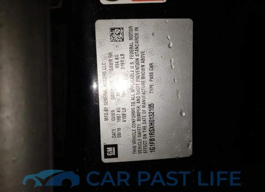 1G1FB1RSXH0132105# 12