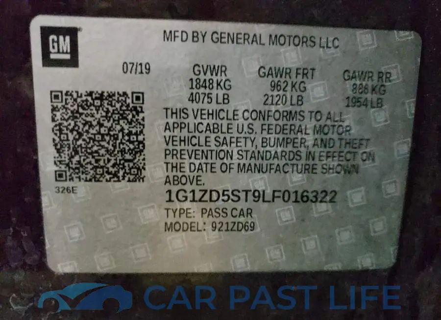 1G1ZD5ST9LF016322# 12