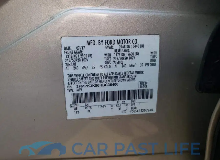 2FMPK3K86HBC36400# 12