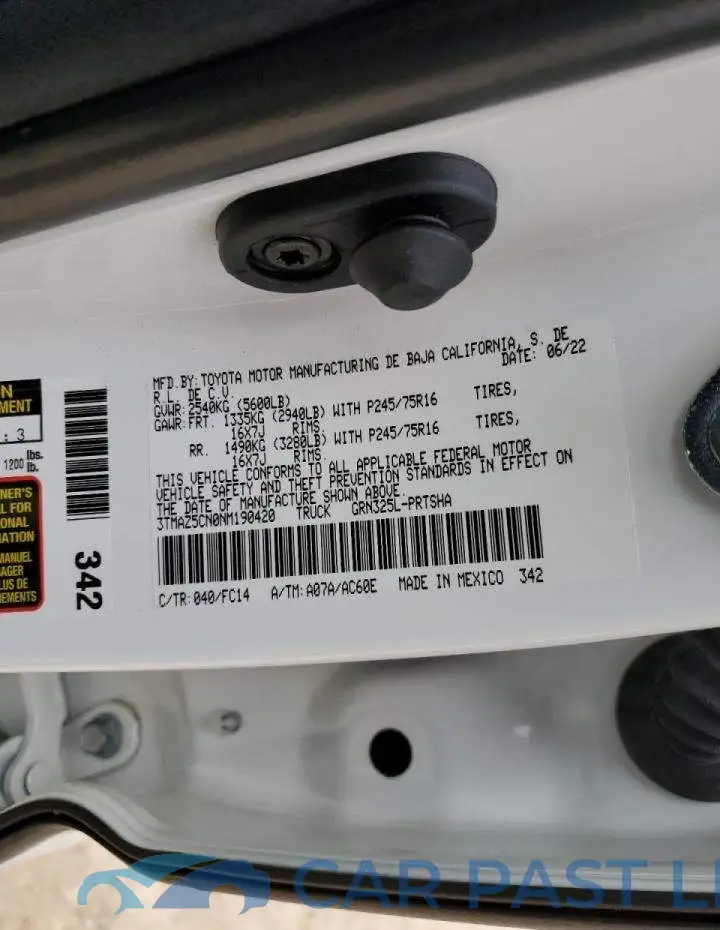 3TMAZ5CN0NM190420# 12