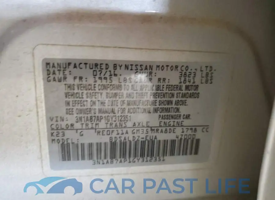 3N1AB7AP1GY312351# 10