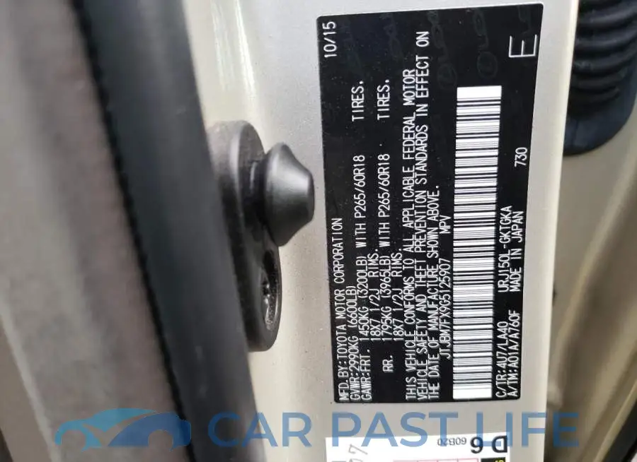 JTJBM7FX9G5125907# 13