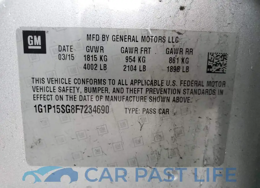 1G1P15SG8F7234690# 12