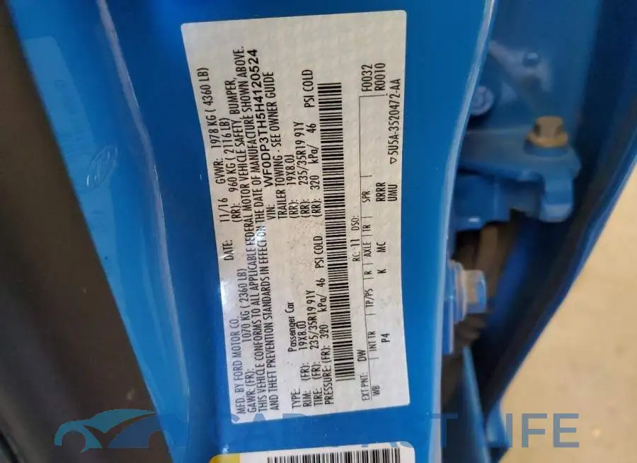 WF0DP3TH5H4120524# 10