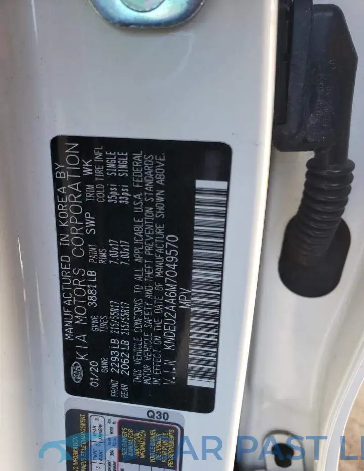 KNDEU2AA6M7049570# 13